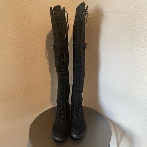 Knee High Lace up Boots Women’s size 10
